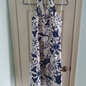 AGB Dress Floral A-line Halter Dress